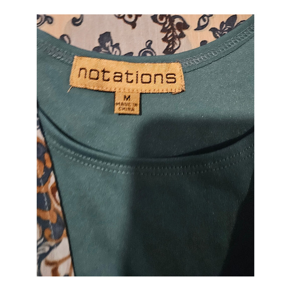 Notations Medium Blue Short Sleeve Shirt - Picture 3 of 7